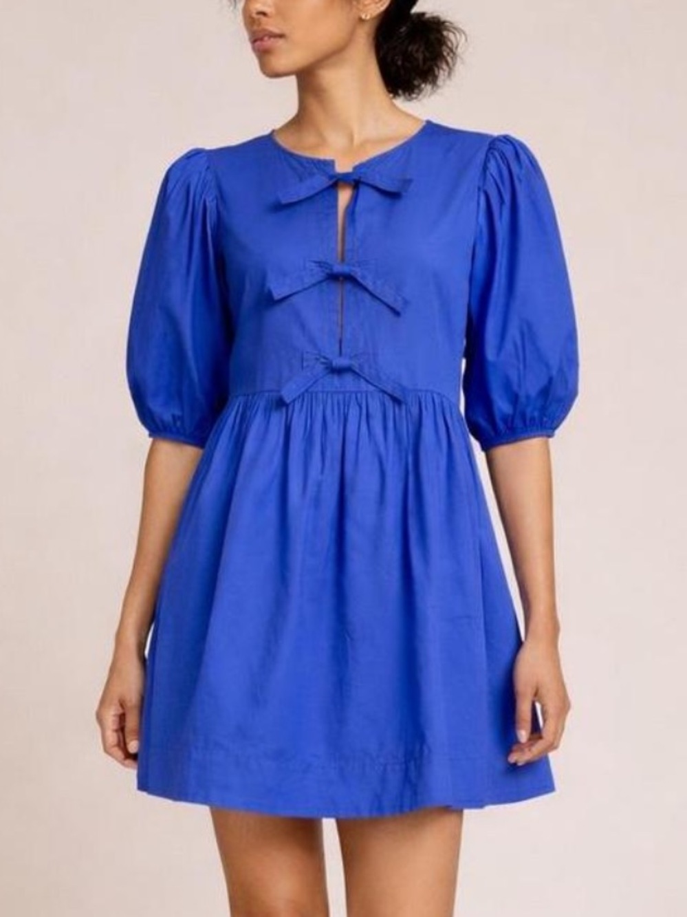Band Of The Free babydoll mini dress royal blue Sz M